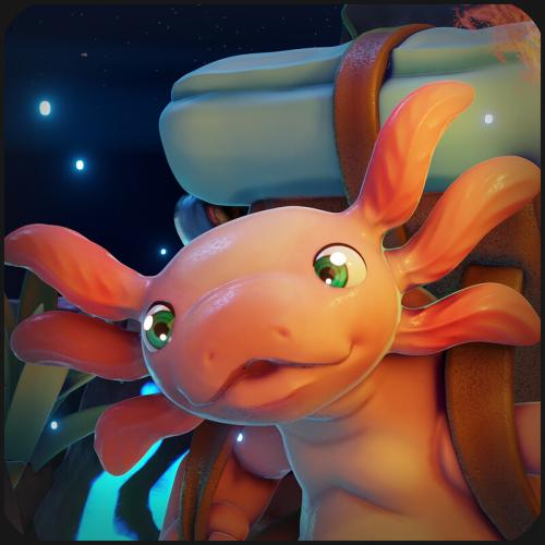 Axolotl Explorer: 3D Art for Character Design Challenge